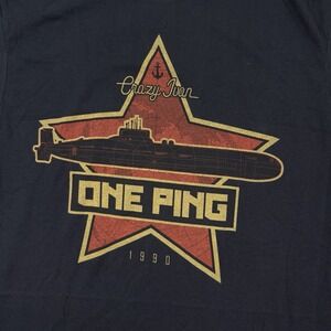 Zero Foxtrot T-Shirt Men Small Army Black Skull One Ping Submarine Crazy Juan 90